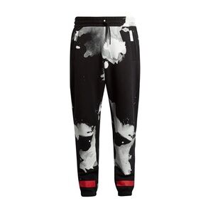 Off White Liquid Spots Cotton Jogging Pants Medium